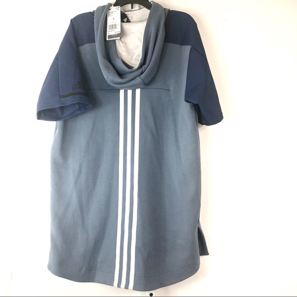 Adidas sweatshirt with hoodies Small Blue - Picture 4 of 8